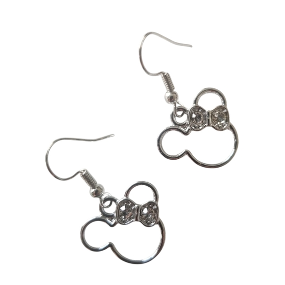 Handcrafted Minnie Mouse Earrings - Picture 2 of 4